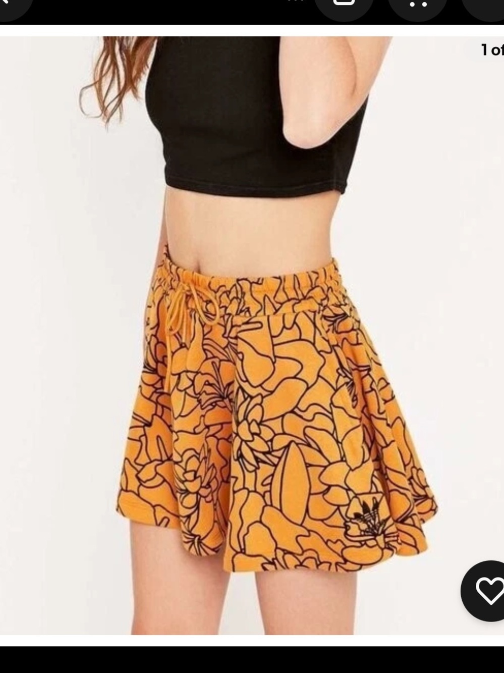 🦋3/$50 ADIDAS x Pharrell Williams Dear Beas Tricot Maximalist Orange Skirt S